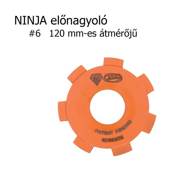 NINJA előnagyoló gyémánttárcsa – #6: 120mm-es átmérőjű