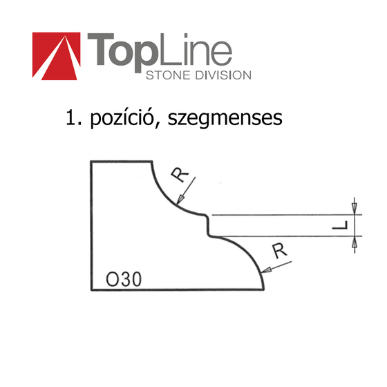 Top Line profilmaró – O30-as profil, 1. pozíció, szegmenses