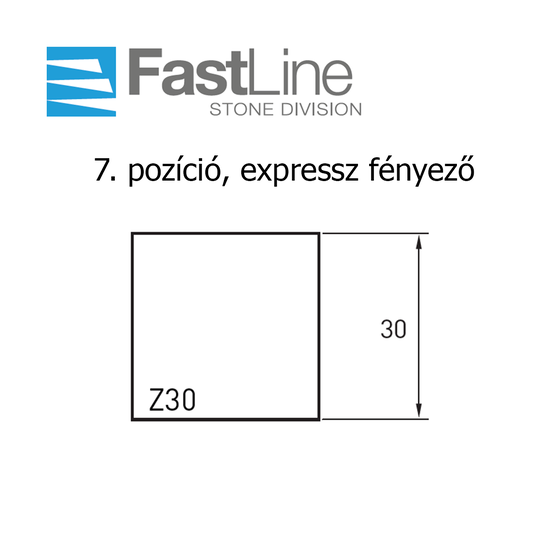 Fast Line profilcsiszoló – Z30-as profil, 7. pozíció, expressz fényező