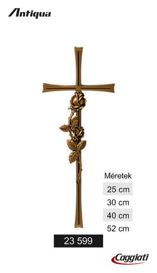 KERESZT Rózsával 52x20 cm 