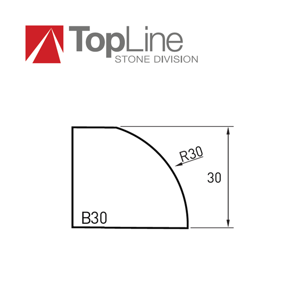 Top Line profilcsiszoló sorozat – B30-as profil, gránithoz és kvarc kompozithoz, 35mm-es furattal